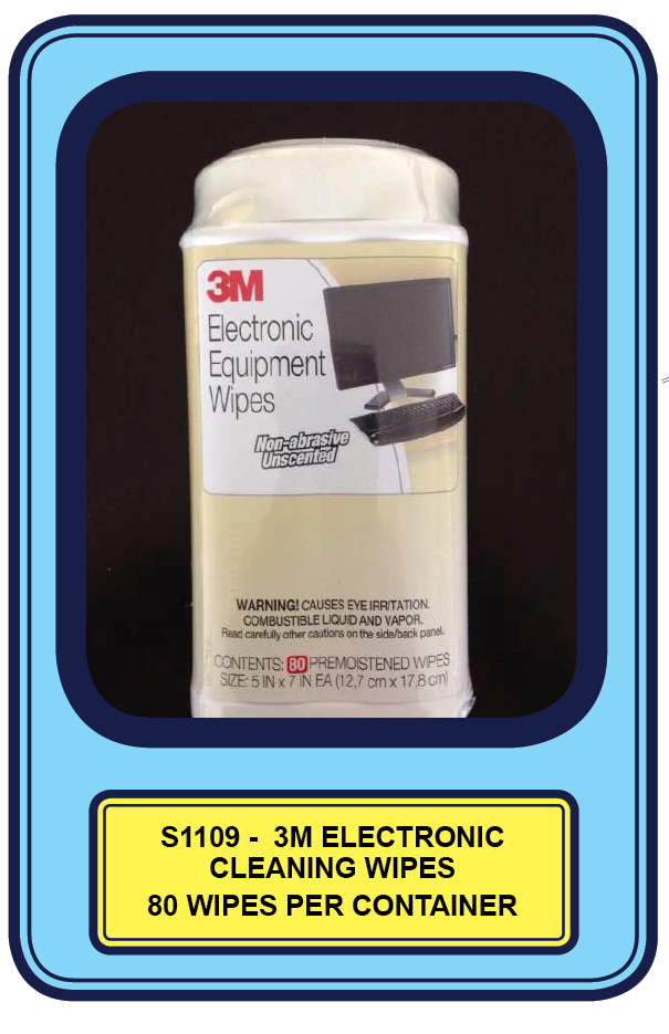  3M Electronic Equipment Cleaning Wipes **<b>Order By: Container of 80 wipes<b>